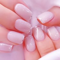 NA106 - French Silver-Edged Manicure Patch Nails